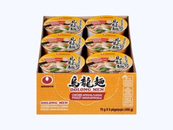 NONGSHIM OOLONGMEN CUP CHICKEN (75G-6PK)